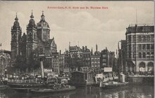 AMSTERDAM - P. H. Kade met St. Nicolaaskerk