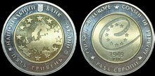 UKRAINE KM.548 -  5 hryvnia 2009 60 years Council of Europe UNC