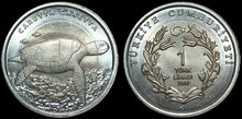 TURKEY, 1 lira 2009 turtle, KM.1264