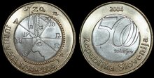 SLOVENIA KM.57 - 500 tolar 2004 250th anniversary Jurij Vega UNC