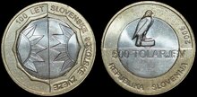 SLOVENIA KM.63 - 500 tolar 2005 100 Years Founding of the Slovene Sokol Association UNC