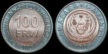 RWANDA KM.32 - 100 Francs 2007 UNC