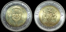 NAMIBIA KM.21 - 10 dollars 2010 UNC