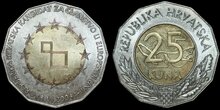 CROATIA KM.78 - 25 Kuna 2004 Croatian European Union Candidacy UNC