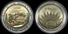 ARGENTINA KM.159 - 1 Peso 2010 Pucara de Tilcara UNC
