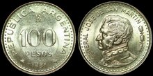 ARGENTINA KM.85a - 100 Pesos 1981 UNC