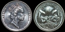 AUSTRALIA KM.80 - 5 Cents 1995 UNC