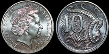 AUSTRALIA KM.402 - 10 Cents 2000 UNC