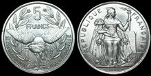 NEW CALEDONIA KM.16 - 5 Francs 1990 UNC