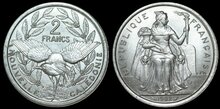 NEW CALEDONIA KM.14 - 2 Francs 1982 UNC