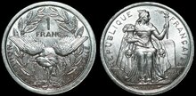 NEW CALEDONIA KM.10 - 1 Franc 1990 UNC