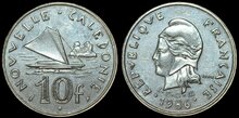 NEW CALEDONIA KM.11 - 10 Francs 1986 UNC