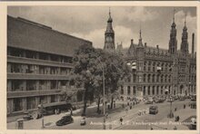 AMSTERDAM - N. Z. Voorburgwal met Postkantoor