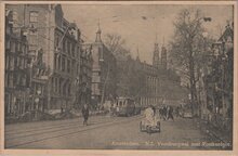 AMSTERDAM - N. Z. Voorburgwal met Postkantoor