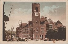 AMSTERDAM - Damrak met Beurs