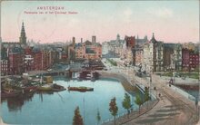 AMSTERDAM - Panorama van af het Centraal Station