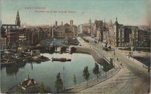 AMSTERDAM - Panorama van af het Centraal Station
