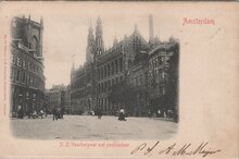 AMSTERDAM - N. Z. Voorburgwal met Postkantoor