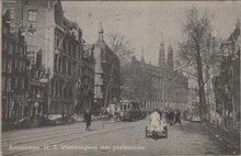 AMSTERDAM - N. Z. Voorburgwal met Postkantoor