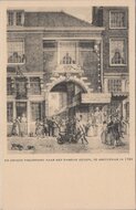 AMSTERDAM - De Groote Vischpoort naar het Damrak gezien, te Amsterdam in 1780