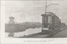 AMSTERDAM - De electrische tram bij Sloterdijk