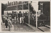 AMSTERDAM - De Arend, de eerste trein uit 1839, op de Spoorwegtentoonstelling te Amsterdam
