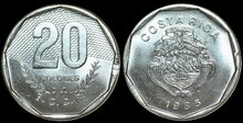 COSTA RICA KM.216.2 - 20 Colones 1985 UNC