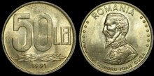 ROMANIA KM.110 - 50 Lei 1991 XF/AU