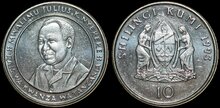 TANZANIA KM.20a.2 - 10 Shilingi 1993 UNC