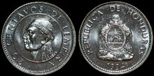 HONDURAS KM.83a.1 - 20 Centavos 1994 UNC