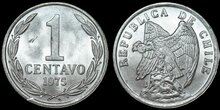 CHILE KM.203 - 1 Centavo 1975 UNC