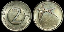 SLOVENIA KM.5 - 2 Tolarja 1992 UNC