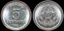 BRASIL KM.601 - 5 Centavos 1986 UNC
