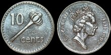FIJI KM.52a - 10 Cents 1992 UNC