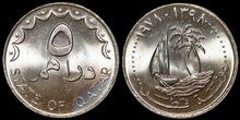 QATAR KM.3 - 5 Dirhams 1978 UNC