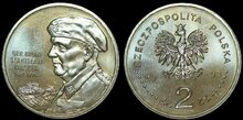 POLAND KM.Y.456 - 2 zlote 2003 General Maczek UNC