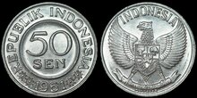 INDONESIA KM.14 - 50 Sen 1961 UNC