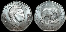 TANZANIA KM.27.2 - 20 Shilingi 1992 UNC
