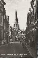 ALMELO - Grotestraat met St. George Kerk
