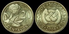 MOZAMBIQUE KM.135 - 20 Centavos 2006 UNC