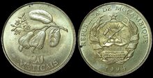 MOZAMBIQUE KM.118 - 20 Meticais 1994 UNC