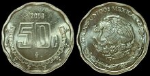 MEXICO KM.549 - 50 Centavos 2008 UNC
