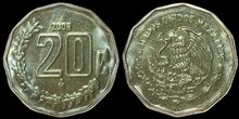 MEXICO KM.548 - 20 Centavos 2008 UNC