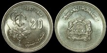 MOROCCO KM.Y.85 - 20 Centimes 1987 UNC