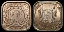 SURINAME KM.12 -  5 Cents 1988 UNC