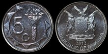 NAMIBIA KM.1 - 5 Cents 2012 UNC
