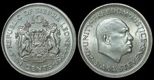 SIERRA LEONE KM.34 - 10 Cents 1984 UNC