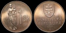 SLOVAKIA KM.12 - 1 Koruna 2007 UNC