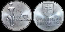 SLOVAKIA KM.13 - 2 Korun 2007 UNC