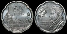SPAIN KM.985 - 50 Pesetas 1997 El Escorial UNC